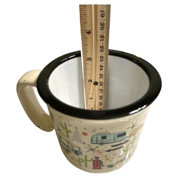 Camp Casual 2 Piece Mugs Wanderlust White Coffee Tea Camping Retro RV Gas Pump - Picture 6 of 12